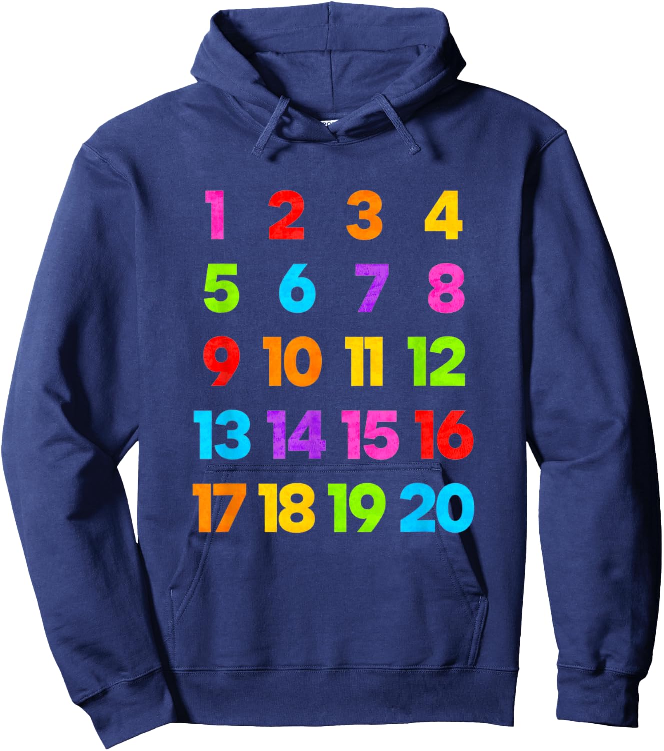 Counting 1-10 Learn to Count Number School Kids Teacher Hoodie - Hoodie | Navy