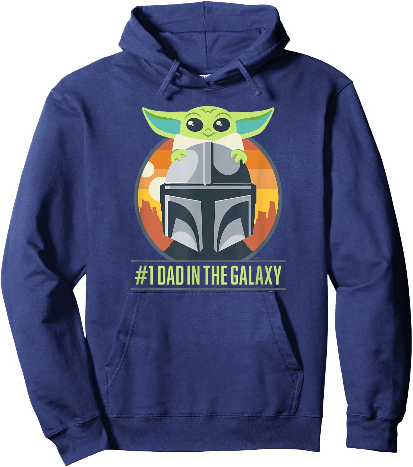 Star Wars The Mandalorian and Grogu #1 Dad in the Galaxy Hoodie - Hoodie | Navy