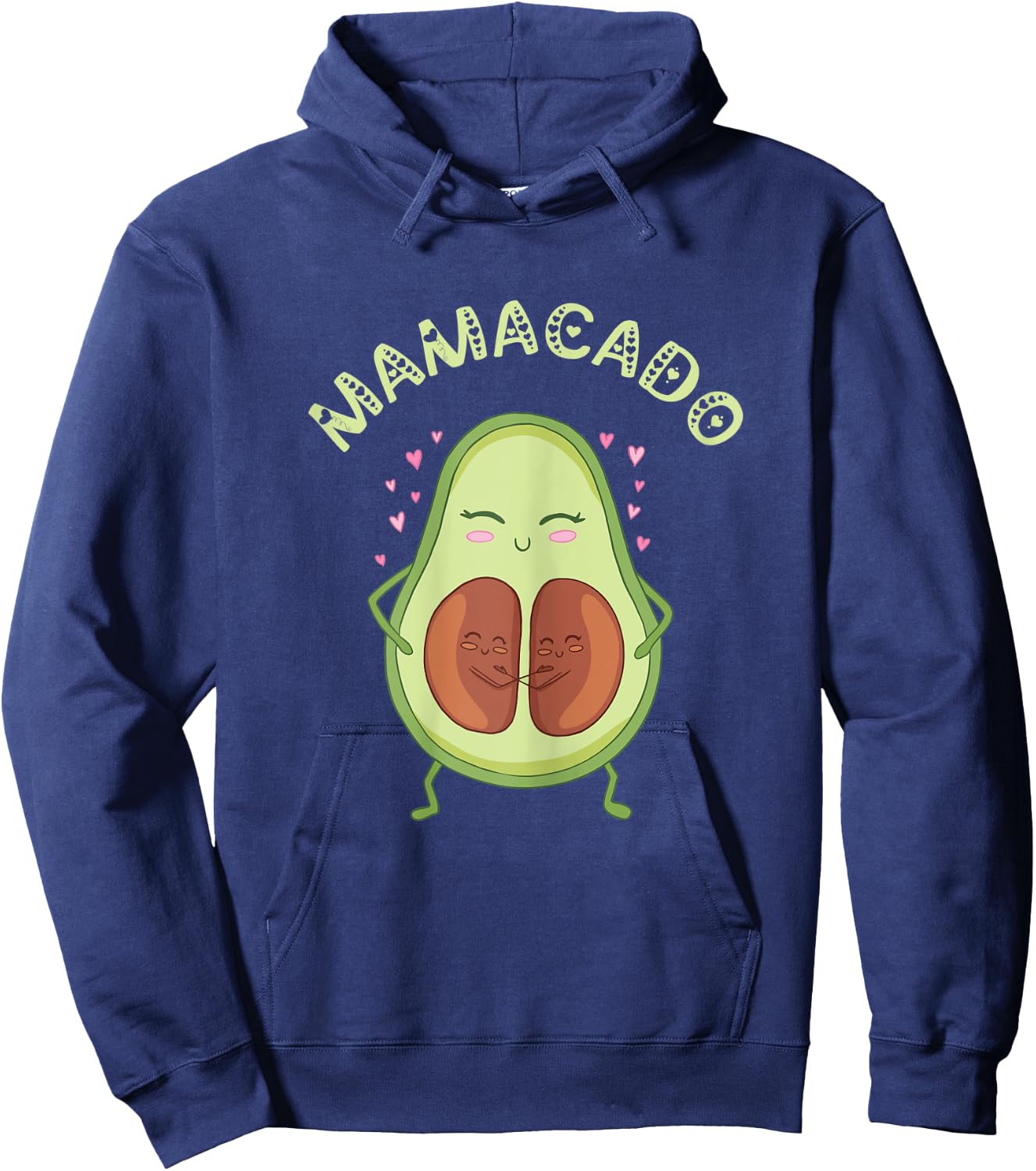 Mamacado Twin Birth Pregnancy Mom Pregnant Mama Avocado Hoodie - Hoodie | Navy