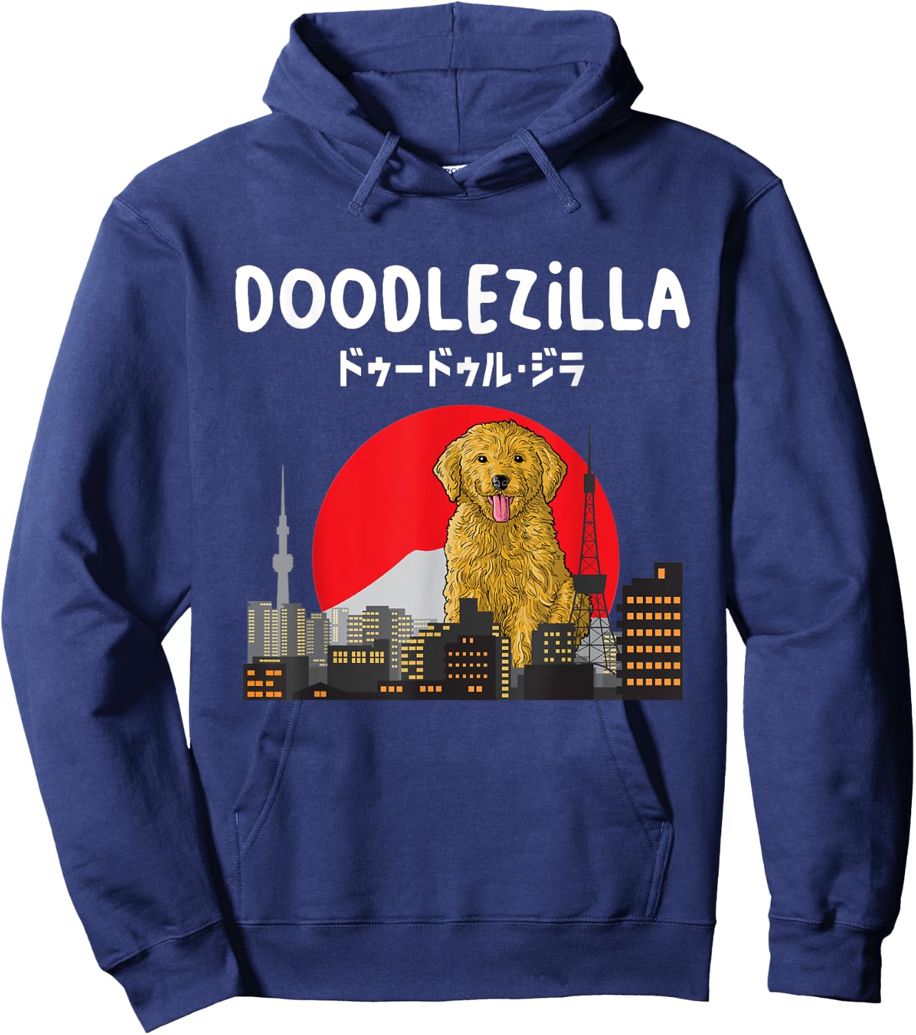 Doodlezilla - Funny Dog Goldendoodle Labradoodle Men Women Girls Kids Hoodie - Hoodie | Navy