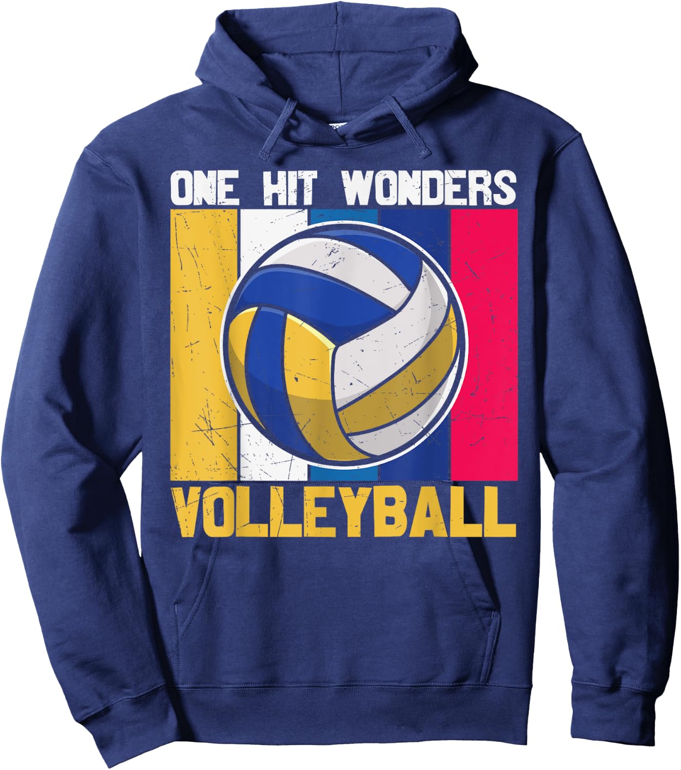 Vintage One Hit Wonders Volleyball Player Sports Coach Fans Hoodie - Hoodie | Navy