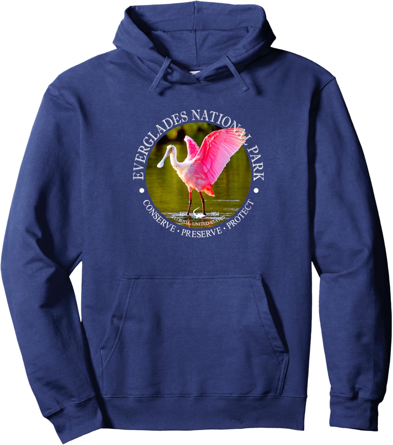 Everglades National Park for Spoonbill Lovers Hoodie - Hoodie | Navy