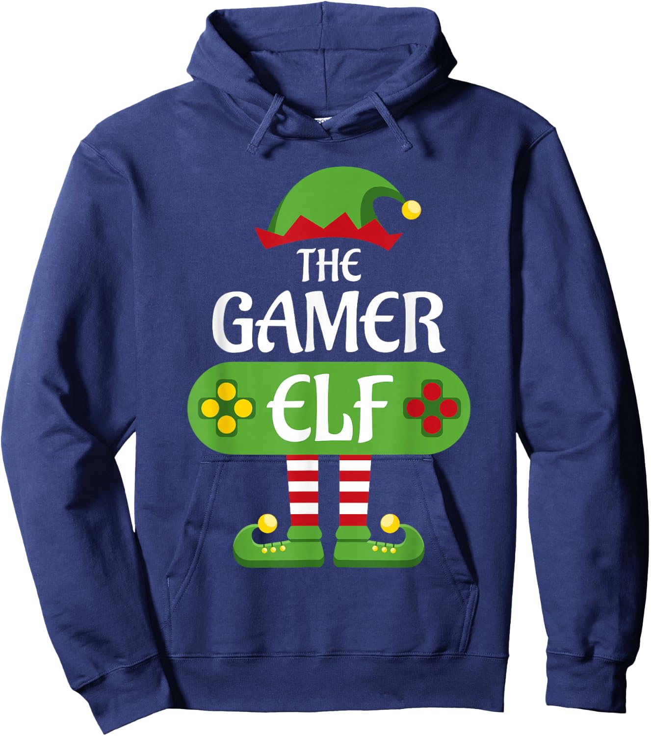Gamer Elf Christmas Matching Group Family Hoodie - Hoodie | Navy
