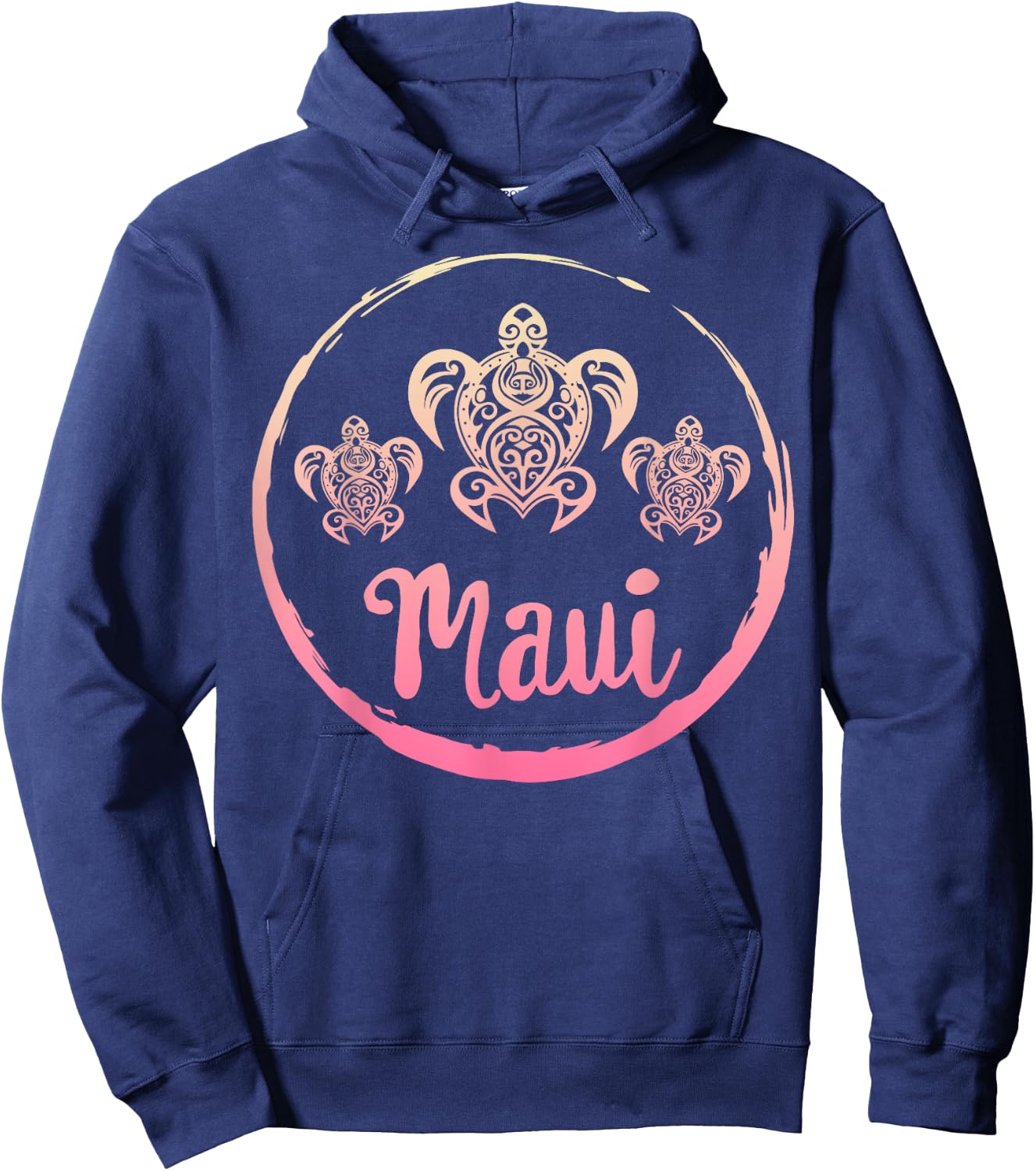 Hawaiian Sea Turtle Maui Sea Turtles Hawaiian Scuba Diving Hoodie - Hoodie | Navy