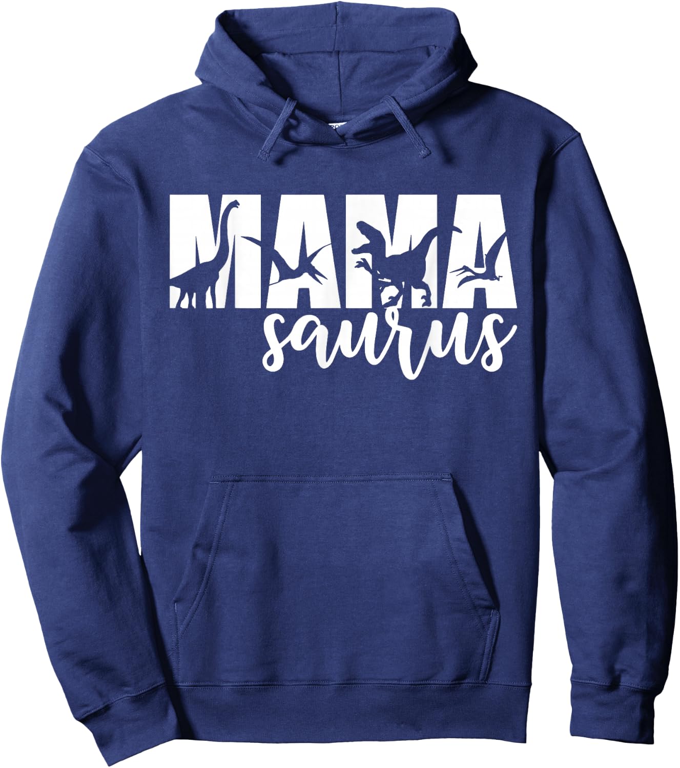 MamaSaurus T rex Dinosaur Funny Mama Saurus Mother's Day Hoodie - Hoodie | Navy