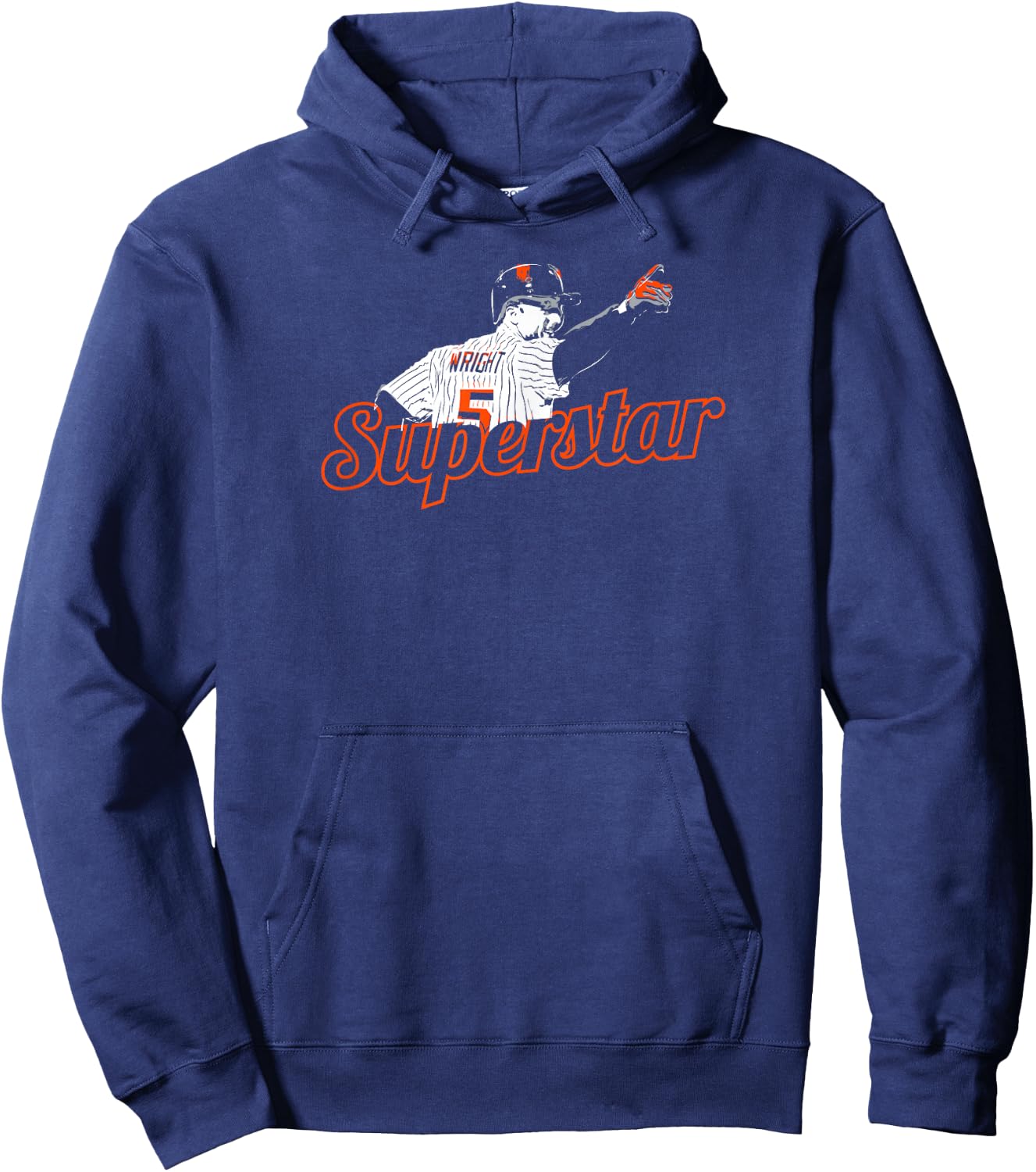 BreakingT David Wright Superstar - Men's Baseball - Blue - Small Hoodie - Hoodie | Navy