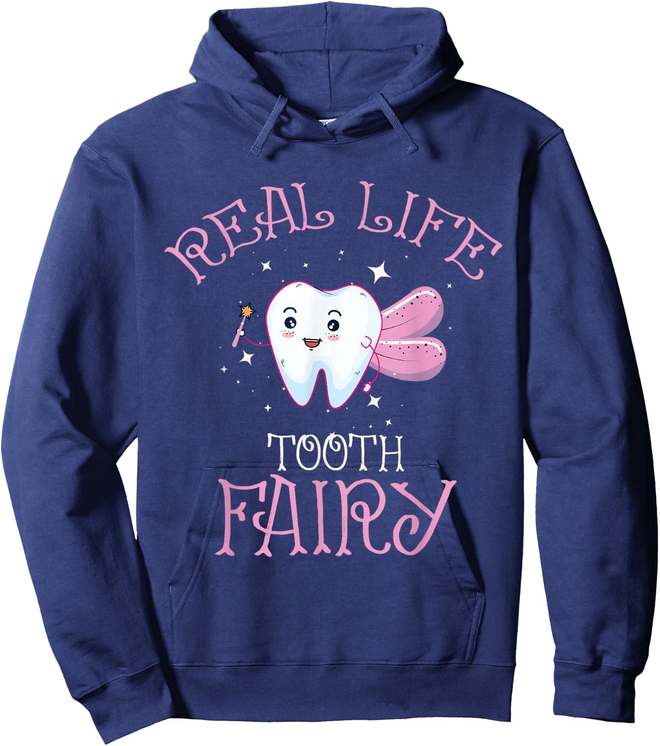 Real Life Tooth Fairy Shirt Dental Assistant Shirt Dentist Hoodie - Hoodie | Navy