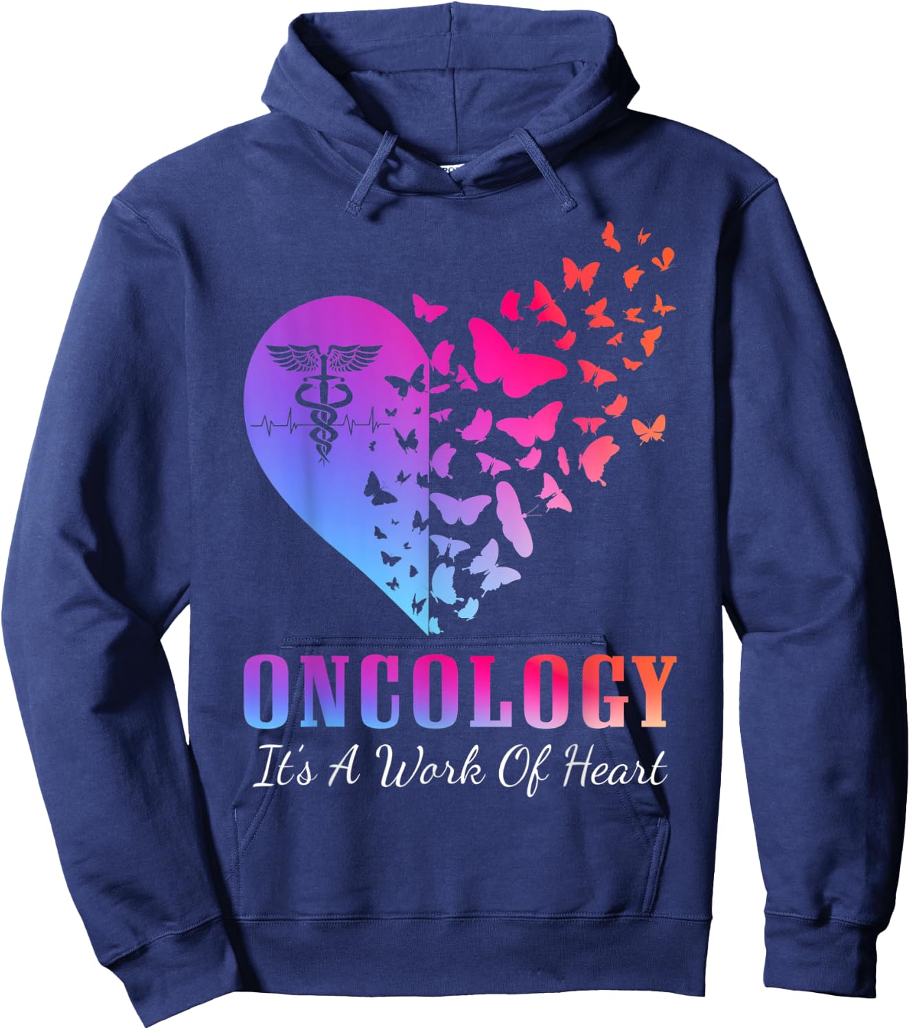 Oncology It's A Work Of Heart Oncologist Oncology Lover Hoodie - Hoodie | Navy