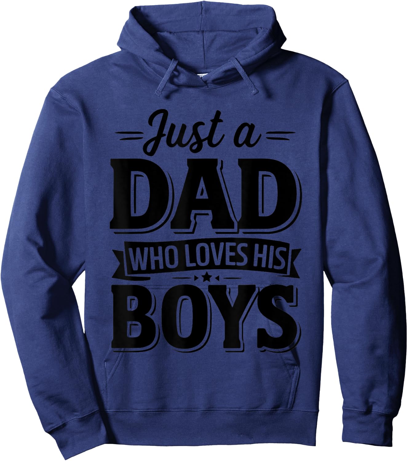 Father's Day Just a Dad Who Loves His Boys Dad Son Men Hoodie - Hoodie | Navy