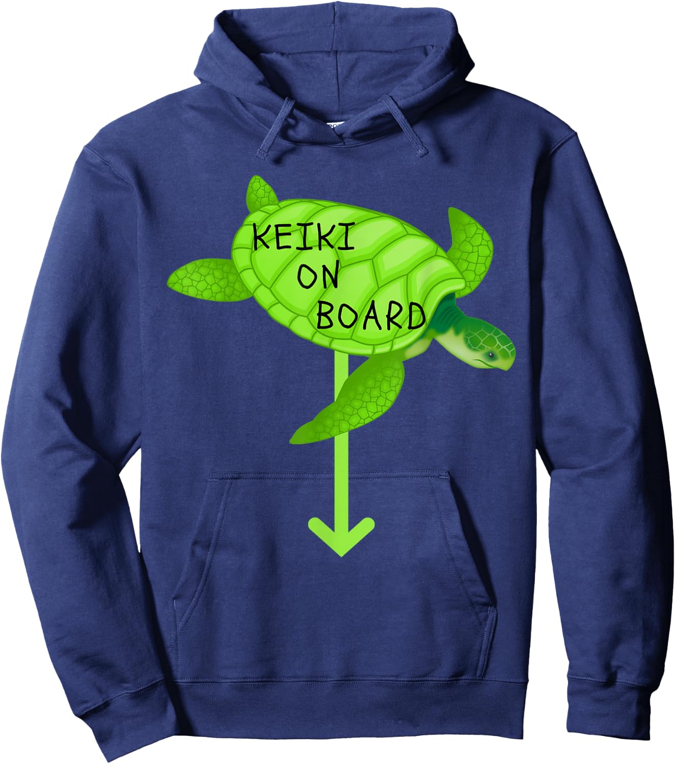 Keiki on Board Turtle Hawaii Hawaiian Pregnancy Ohana Hoodie - Hoodie | Navy