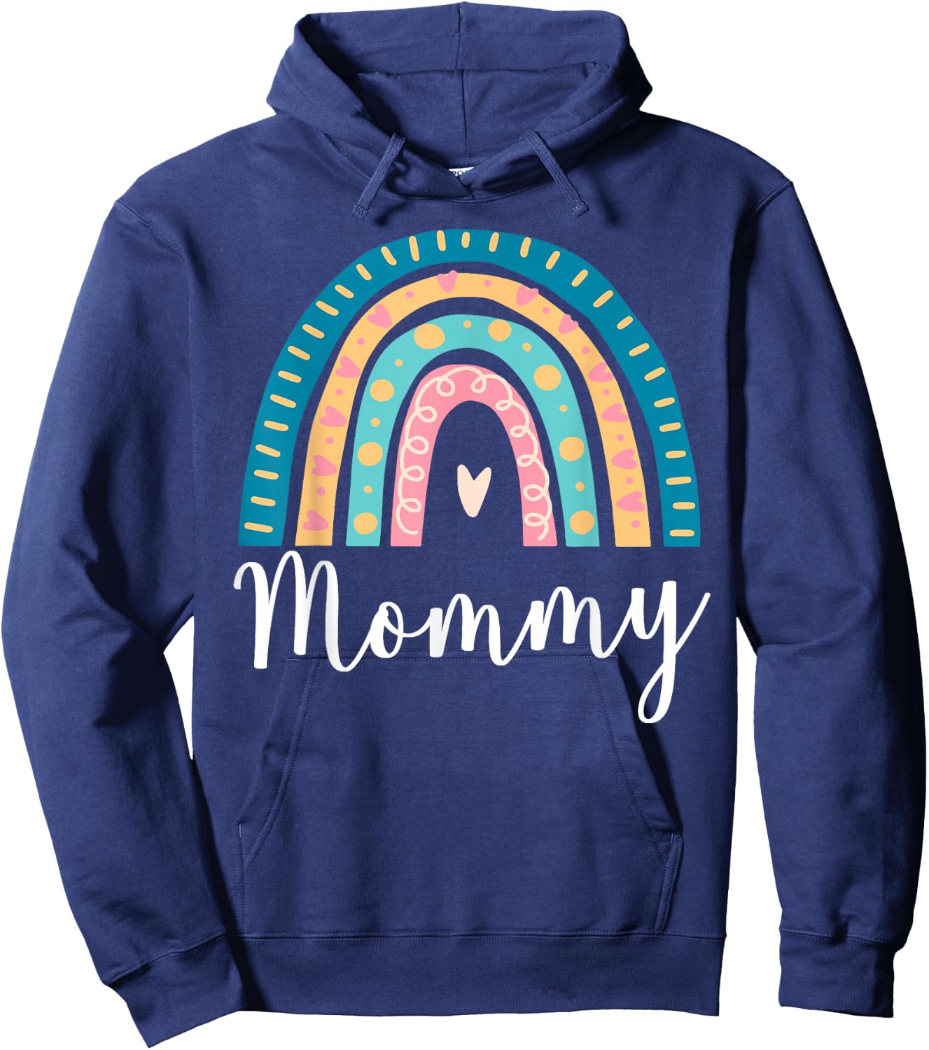 Mommy Rainbow Gifts Mom Family Matching Birthday Hoodie - Hoodie | Navy