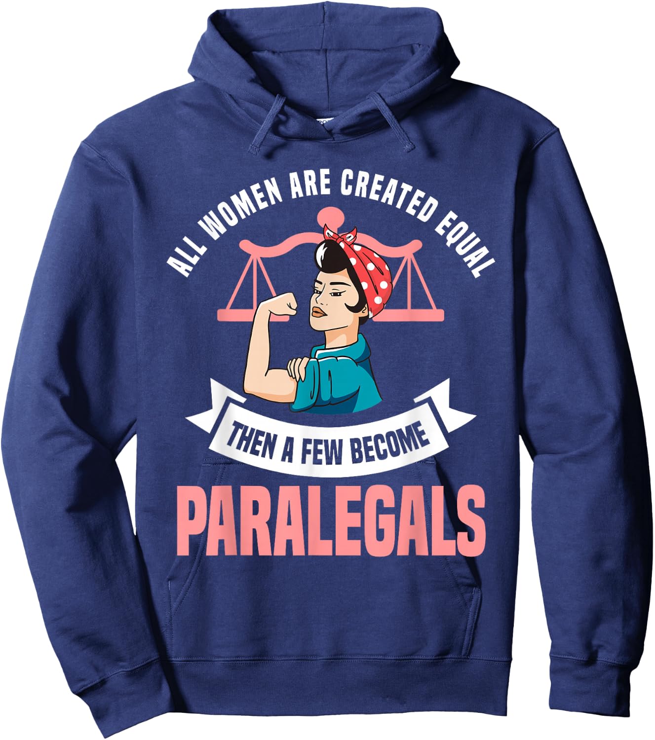 Paralegal Women Law Attorney Legal Assistant Firm Litigator Hoodie - Hoodie | Navy