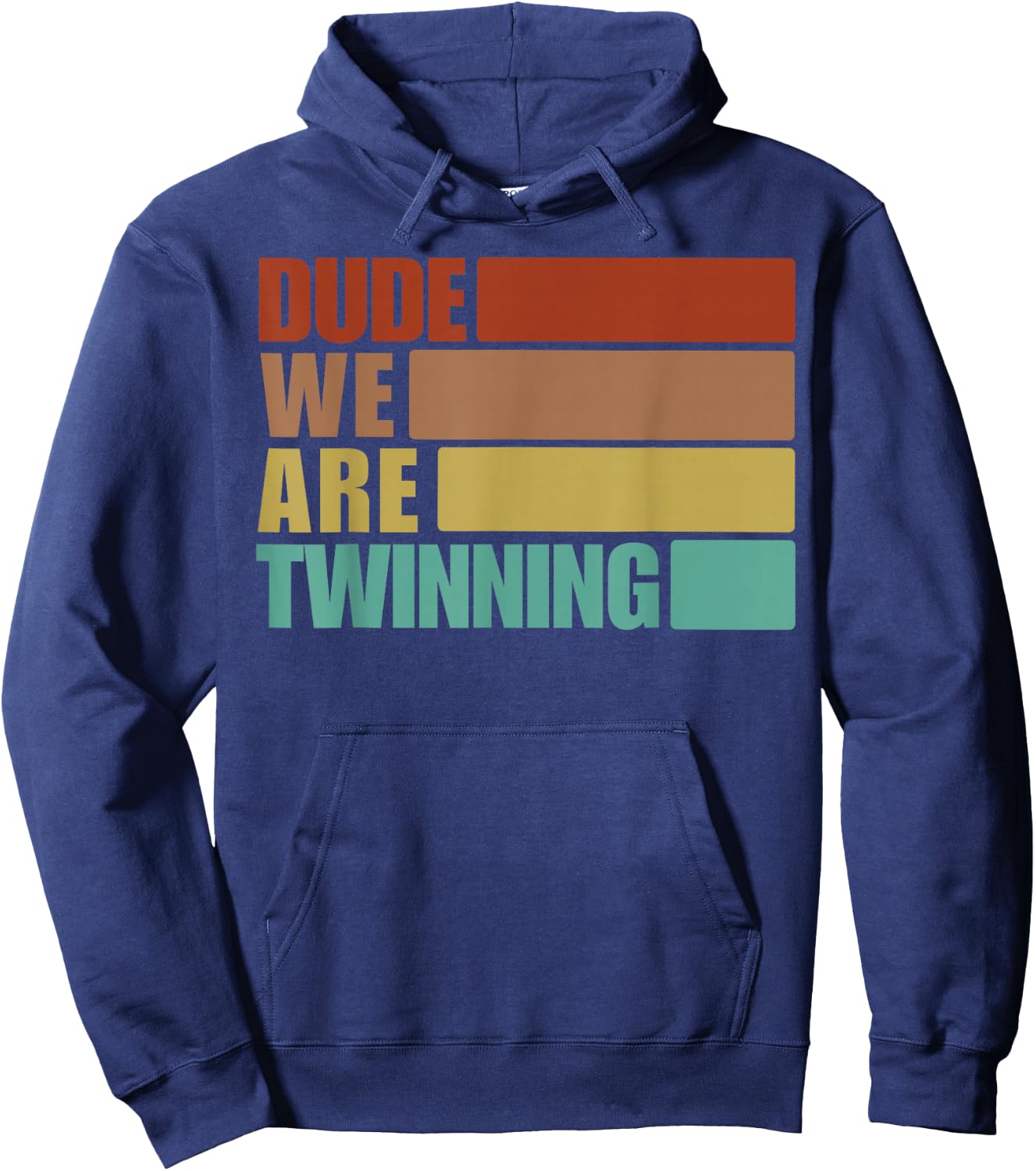 Dude We're Twinning Boys Twin Day Spirit Week Funny Kids Hoodie - Hoodie | Navy