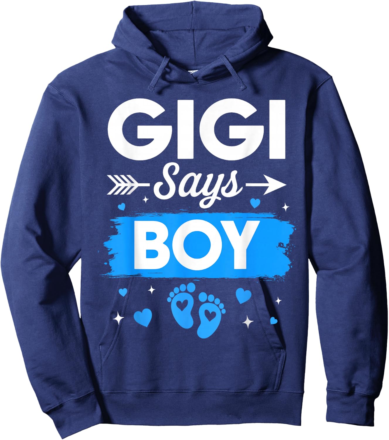 Gigi Says Boy Gender Reveal Family Baby Announcement Hoodie - Hoodie | Navy