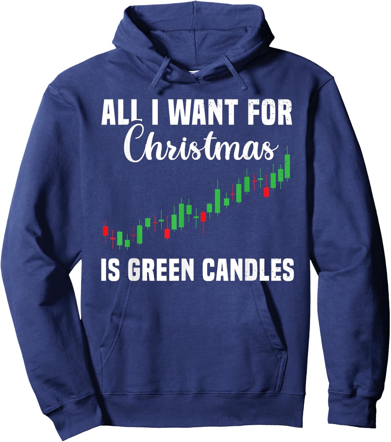 Funny Stock Market Christmas Stock Trader Crypto Trading Hoodie - Hoodie | Navy