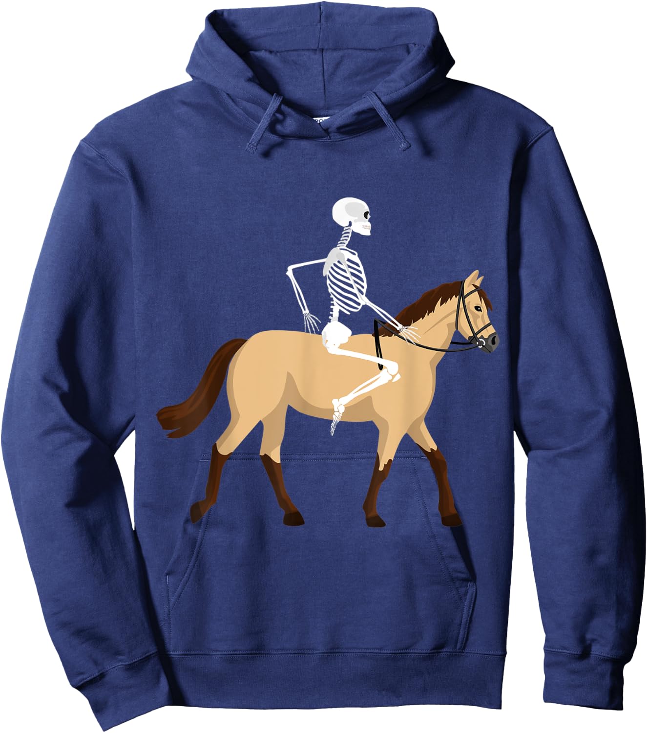 Skeleton Riding a Horse Funny Halloween Horse Lover Costume Hoodie - Hoodie | Navy