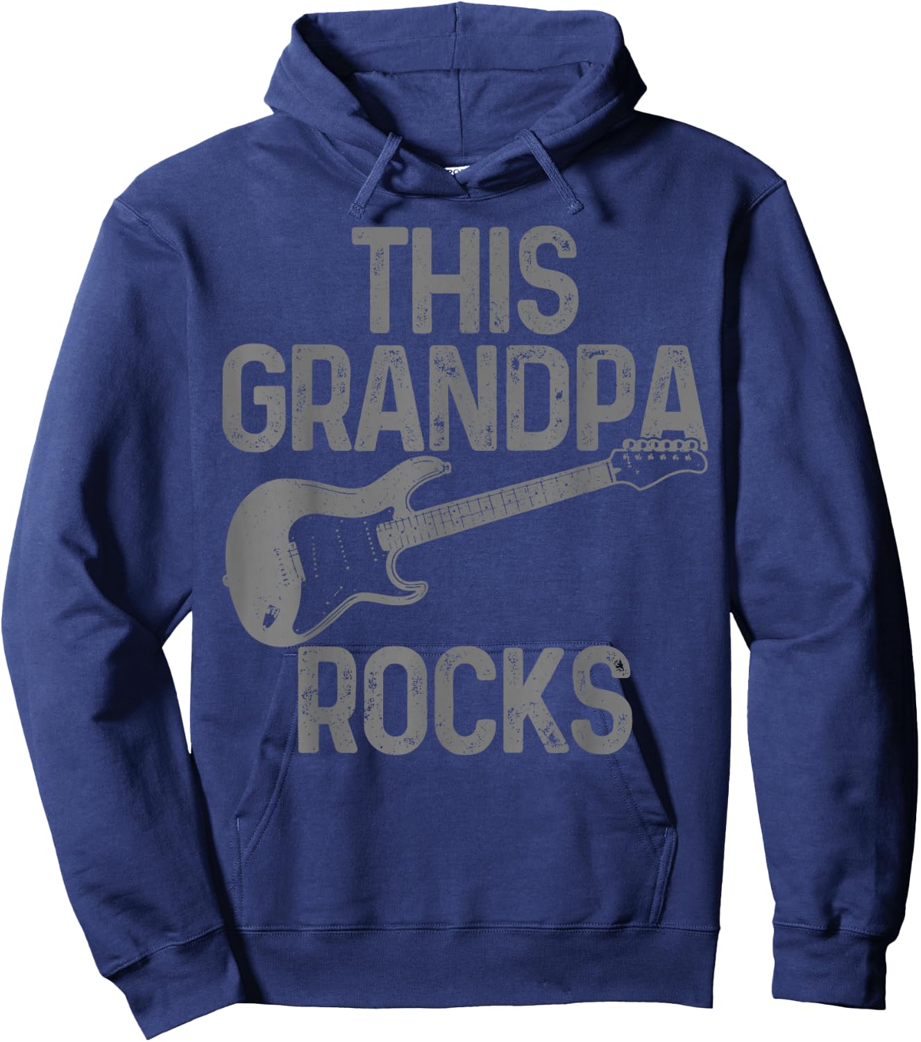 Guitar This Grandpa Rocks Grandpa Guitarist Rock Music Hoodie - Hoodie | Navy