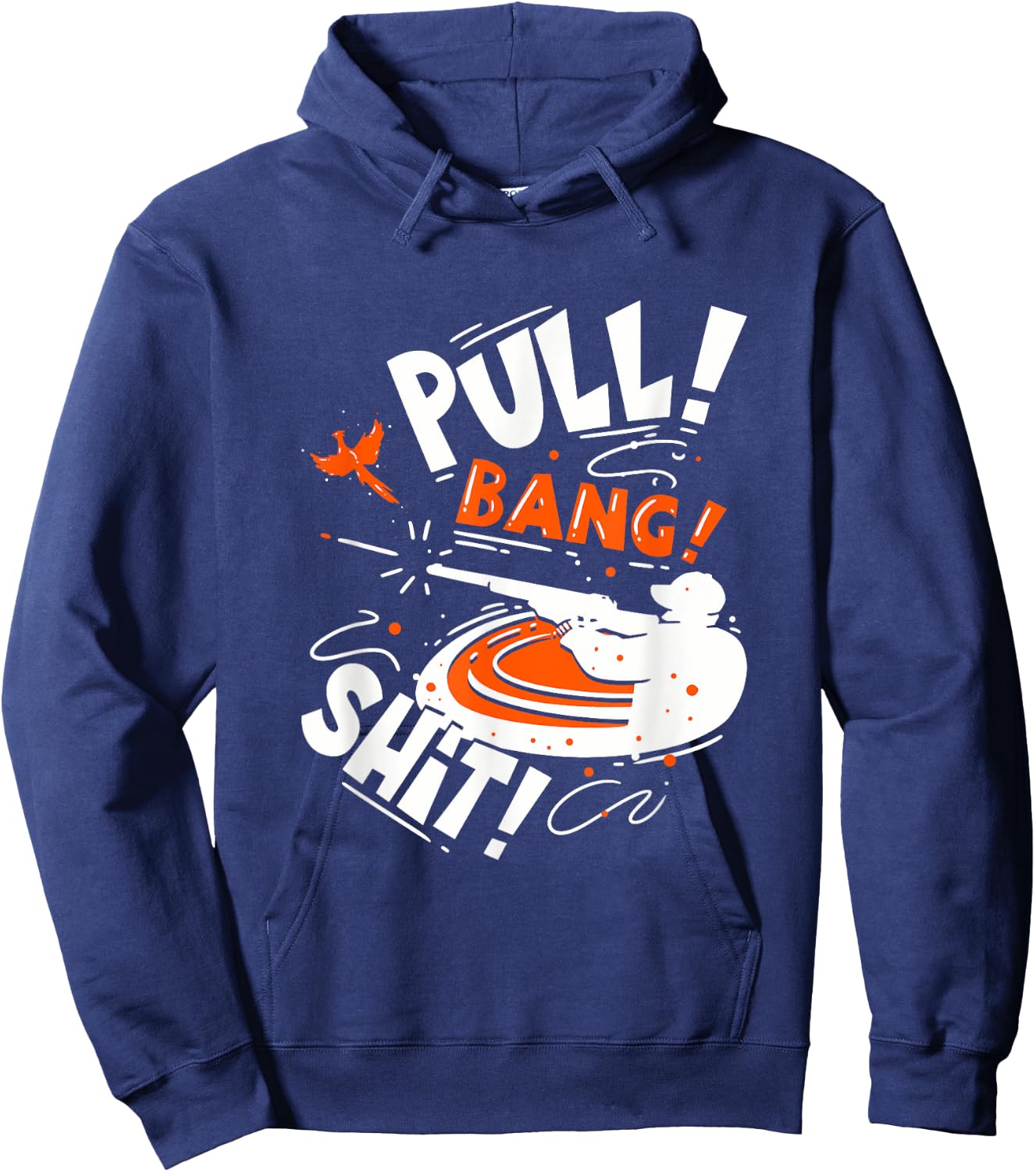 Skeet Shooting Trap Shooter Clay Disc Dad Hoodie - Hoodie | Navy