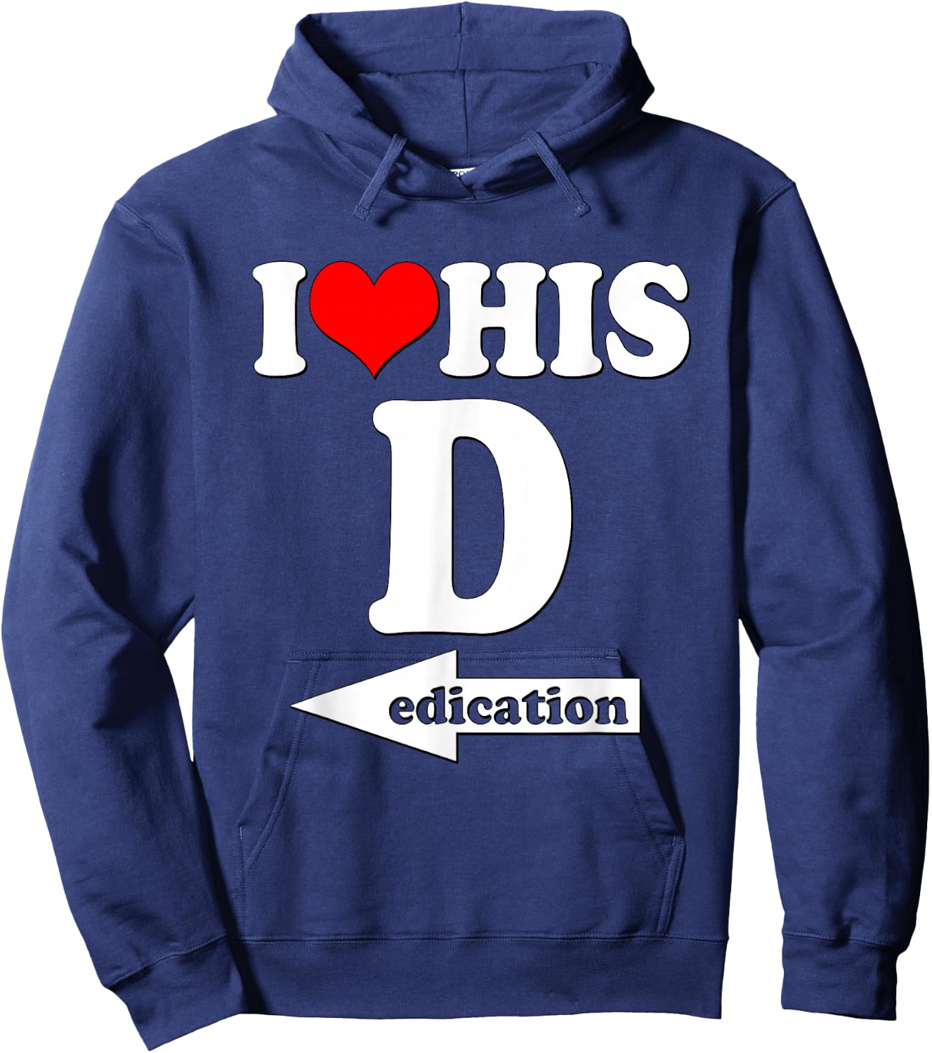 I Love His Dedication Funny Valentine's Day Couple Matching Hoodie - Hoodie | Navy