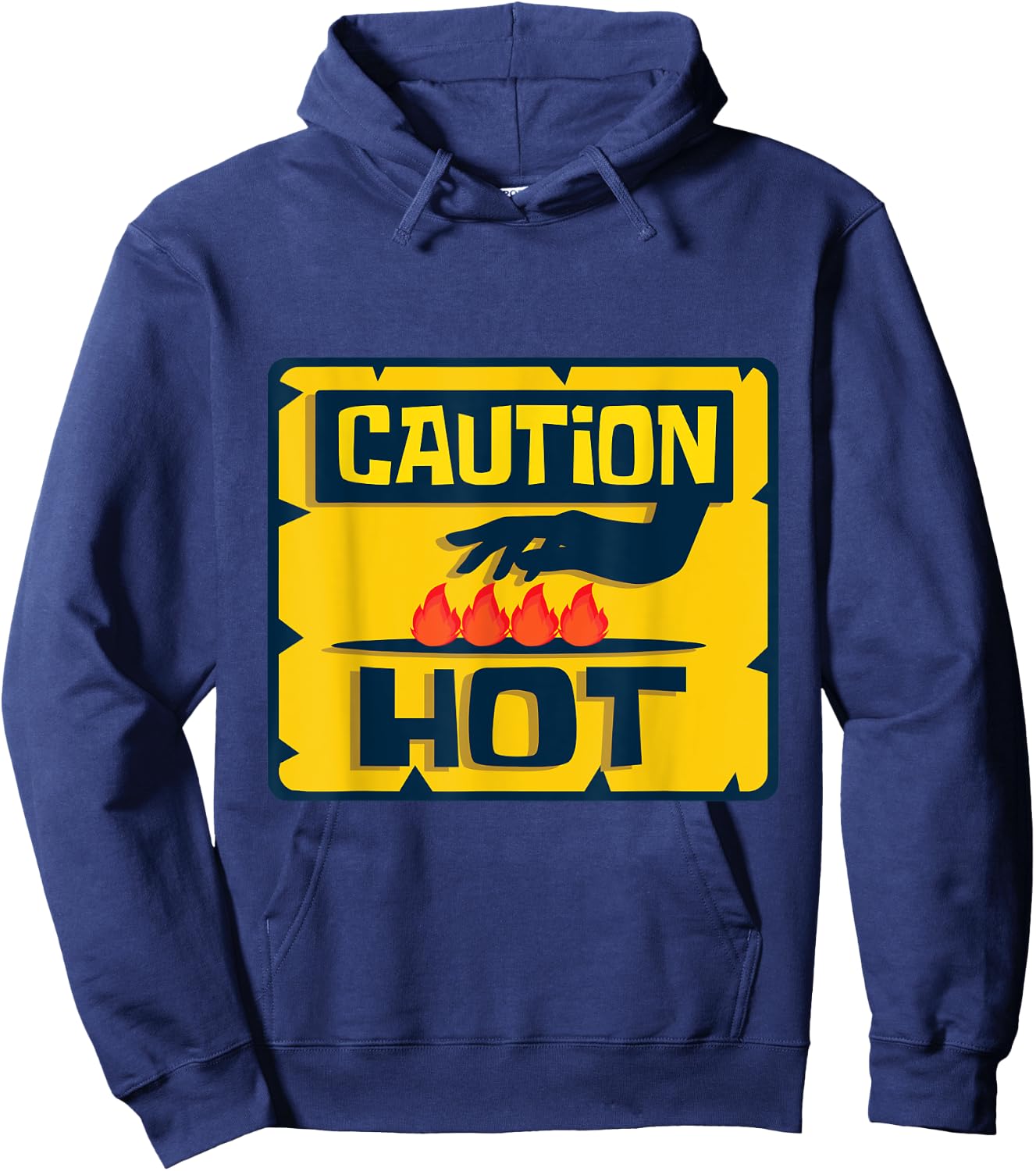 Caution Hot Safety Instructor Hoodie - Hoodie | Navy