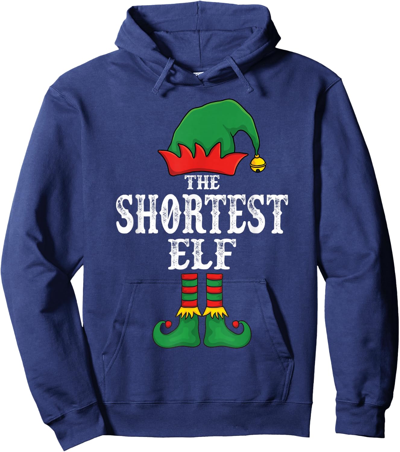 The Shortest Elf Christmas Pajama Idea Family Matching Funny Hoodie - Hoodie | Navy