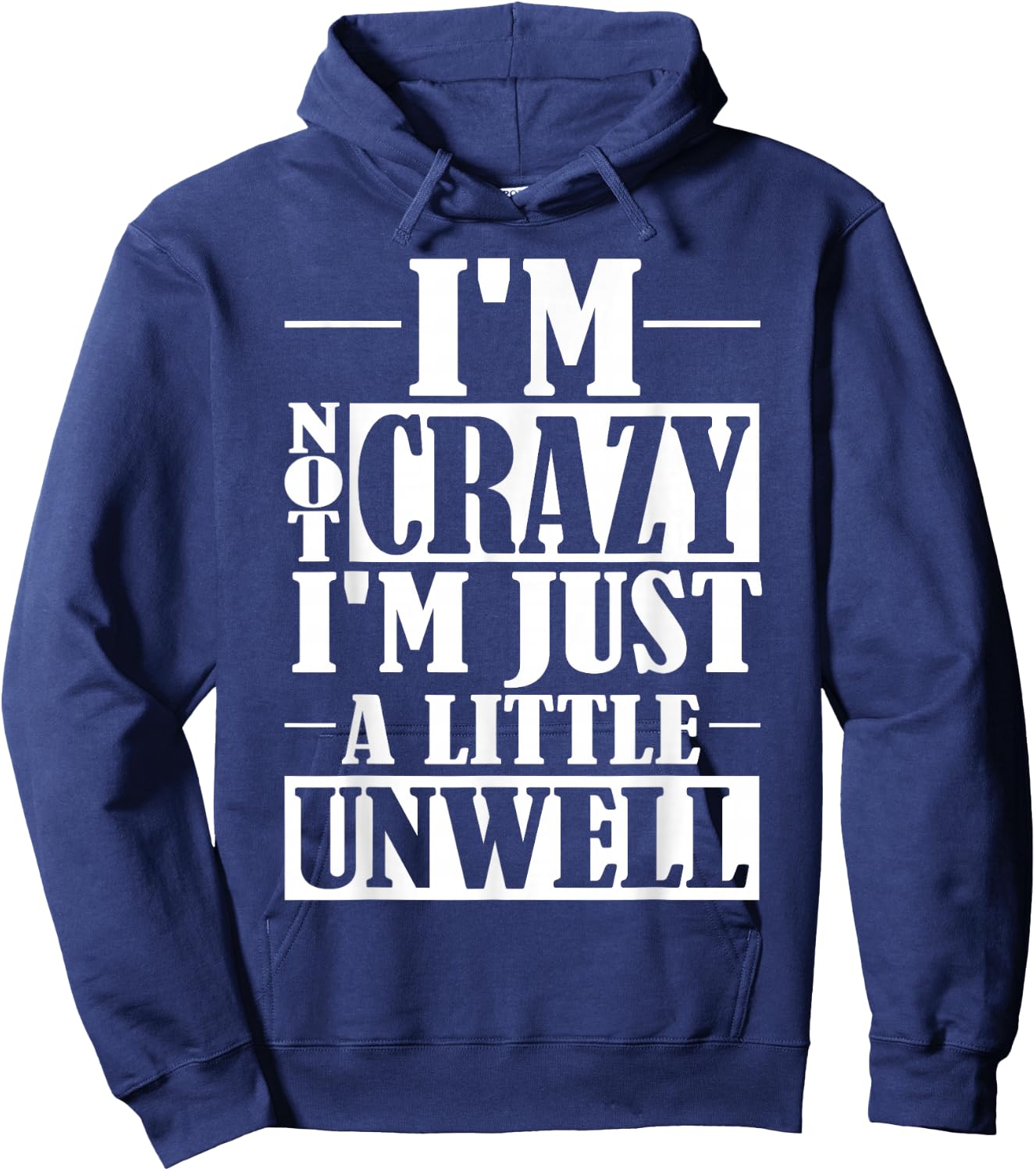 Frizzy Geeks: I'm Not Crazy . Not Crazy Shirt. Hoodie - Hoodie | Navy