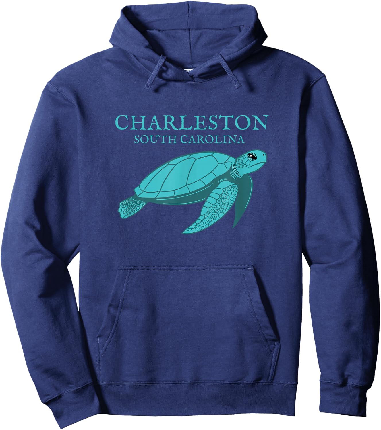 Charleston South Carolina Sea Turtle Hoodie - Hoodie | Navy
