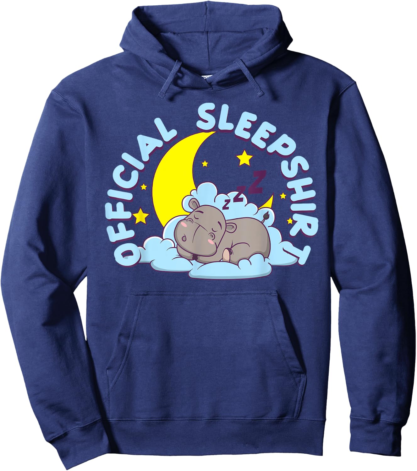 Official Sleepshirt Hippopotamus Hippotology Animal Hippo Hoodie - Hoodie | Navy