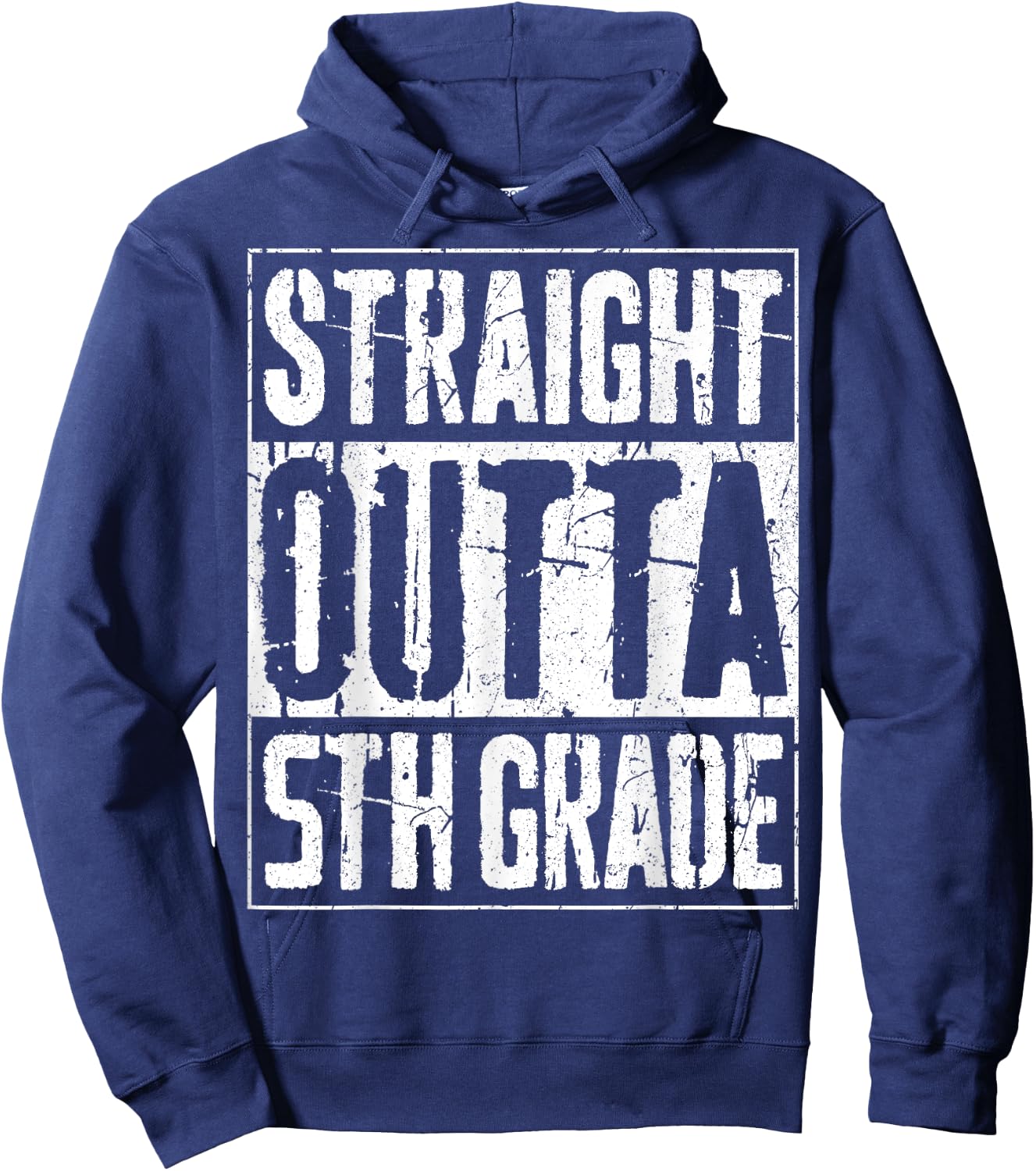 Straight Outta 5th Grade Shirt Kids Fifth Grade Graduation Hoodie - Hoodie | Navy