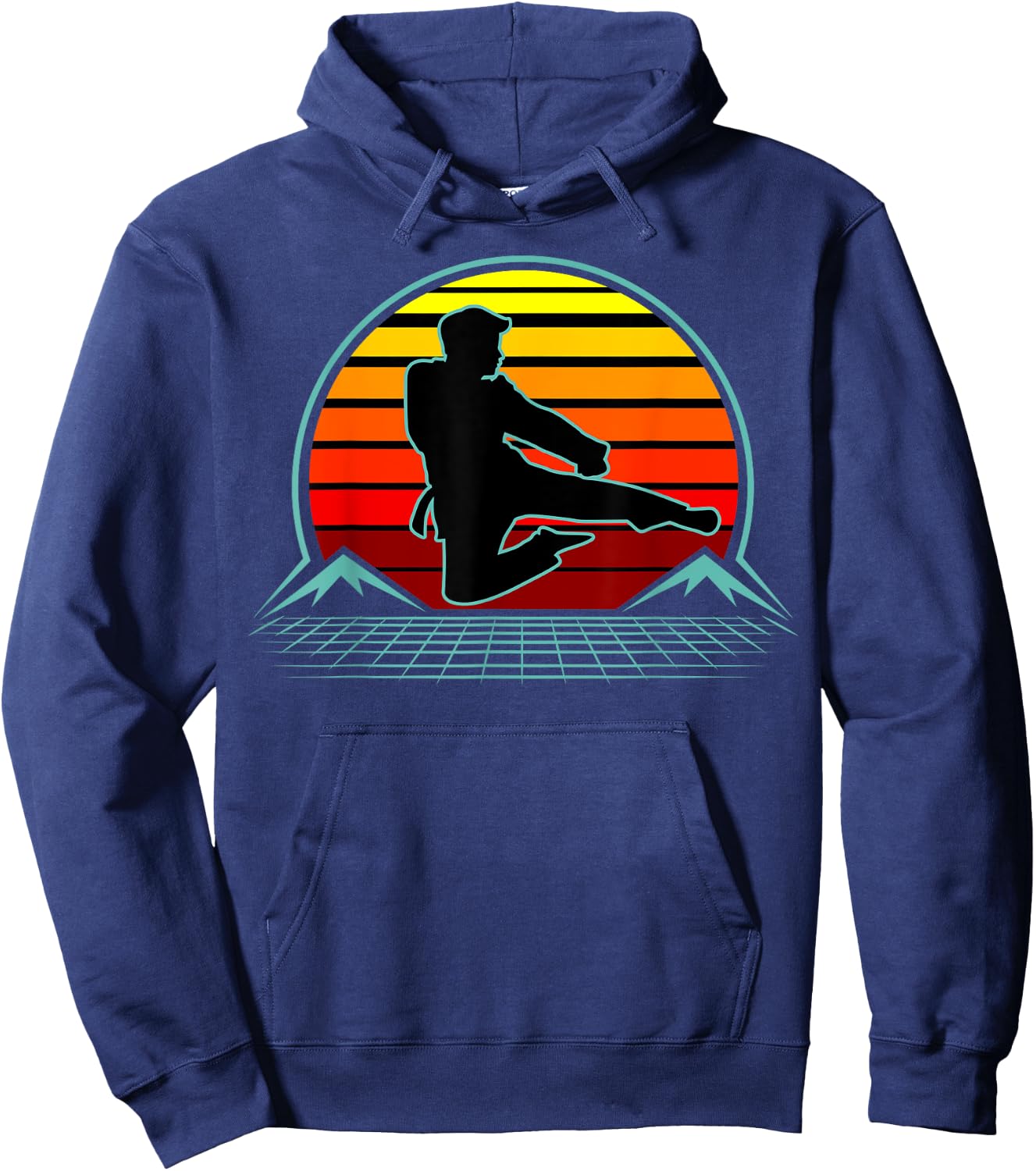 Taekwondo Tae Kwon Do Martial Art Student Teacher Silhouette Men Women Kids Hoodie - Hoodie | Navy
