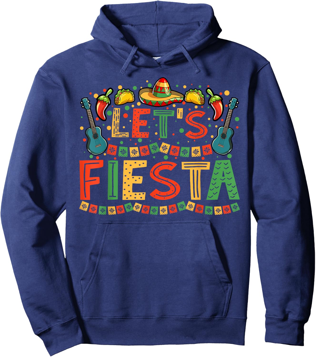 Mexican Cinco de Mayo Fiesta Shirt Women Men Sombrero Hoodie - Hoodie | Navy