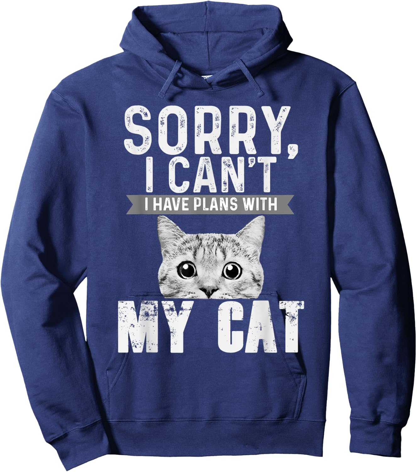 Cute Tabby Cat Face Gift Cat Lovers Women Kids Hoodie - Hoodie | Navy
