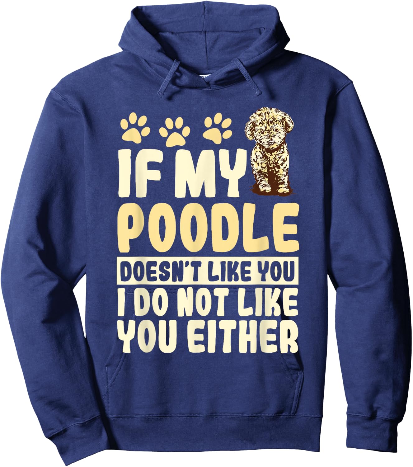 Poodle Dog Pet Owner Breeders Water Retriever Lover Men Women Hoodie - Hoodie | Navy
