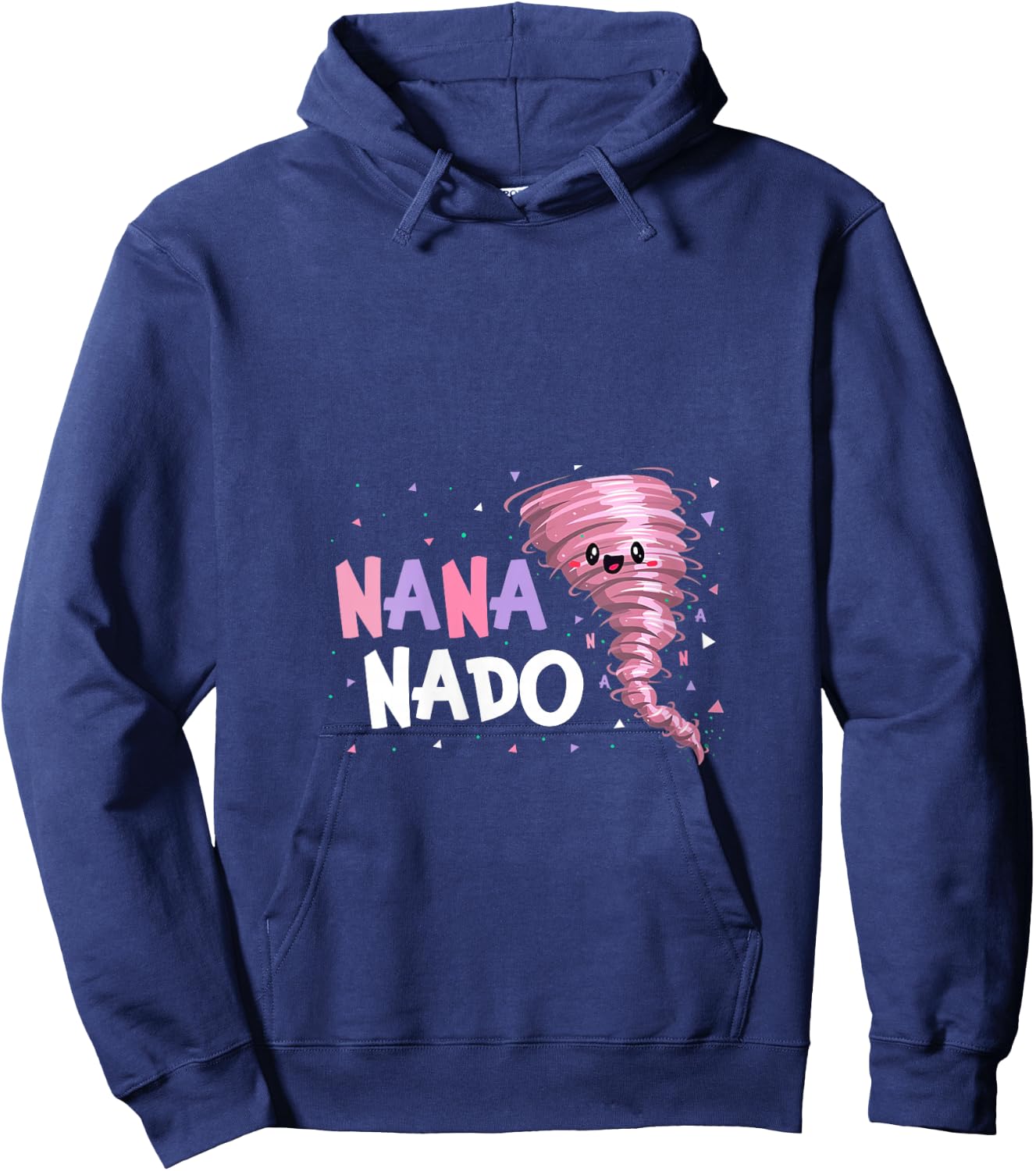Women's Nana Nado Tornado Birthday Party Decorations Pink Tornado V-Neck Hoodie - Hoodie | Navy
