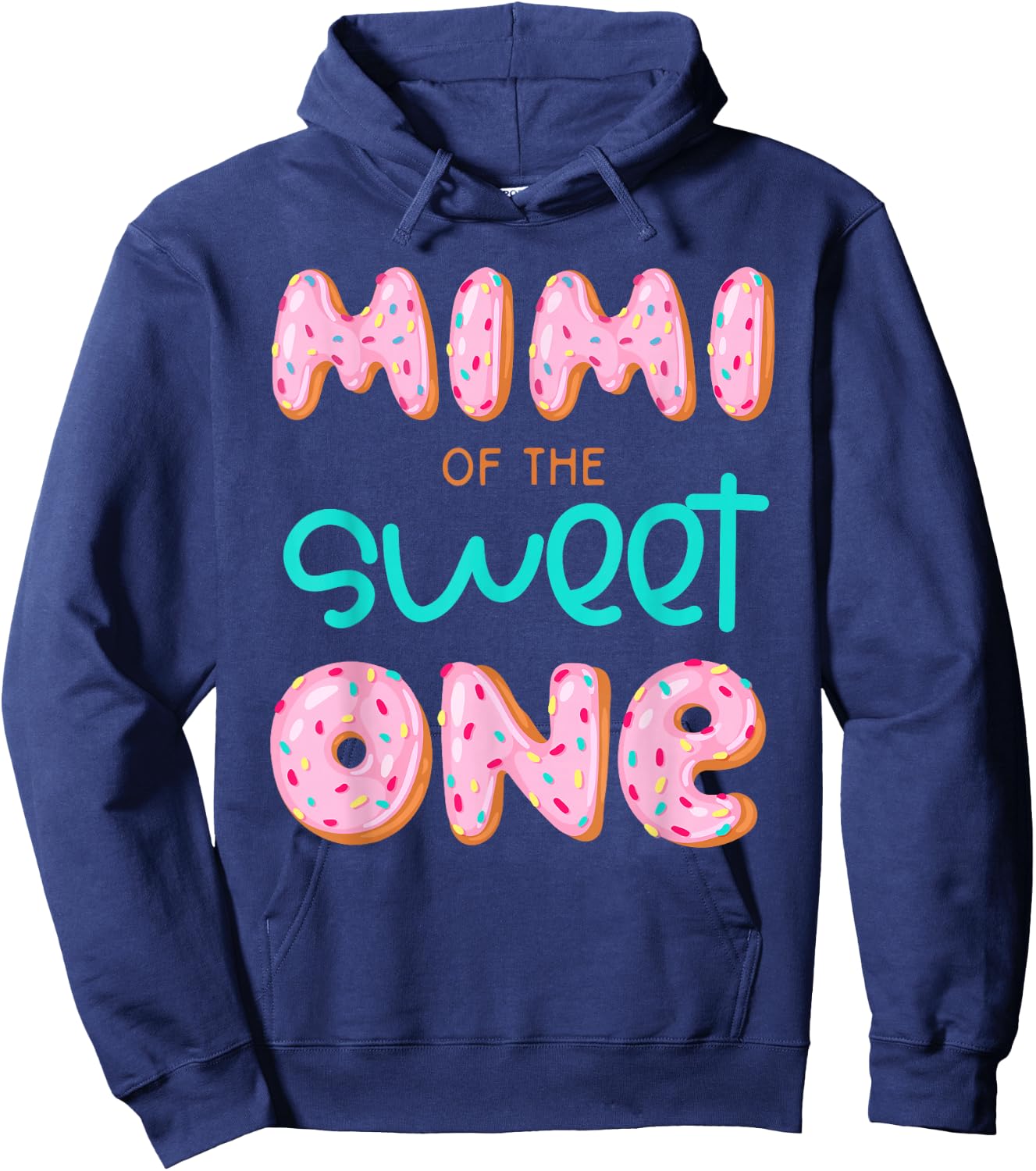 Mimi of The Sweet One First Birthday Matching Family Donut Hoodie - Hoodie | Navy