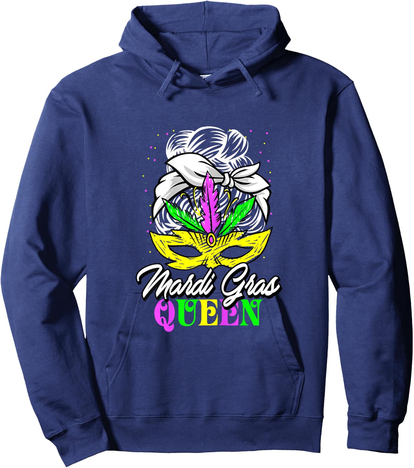 Mardi Gras Queen Cool Carnival Parade Masquerade Party Hoodie - Hoodie | Navy