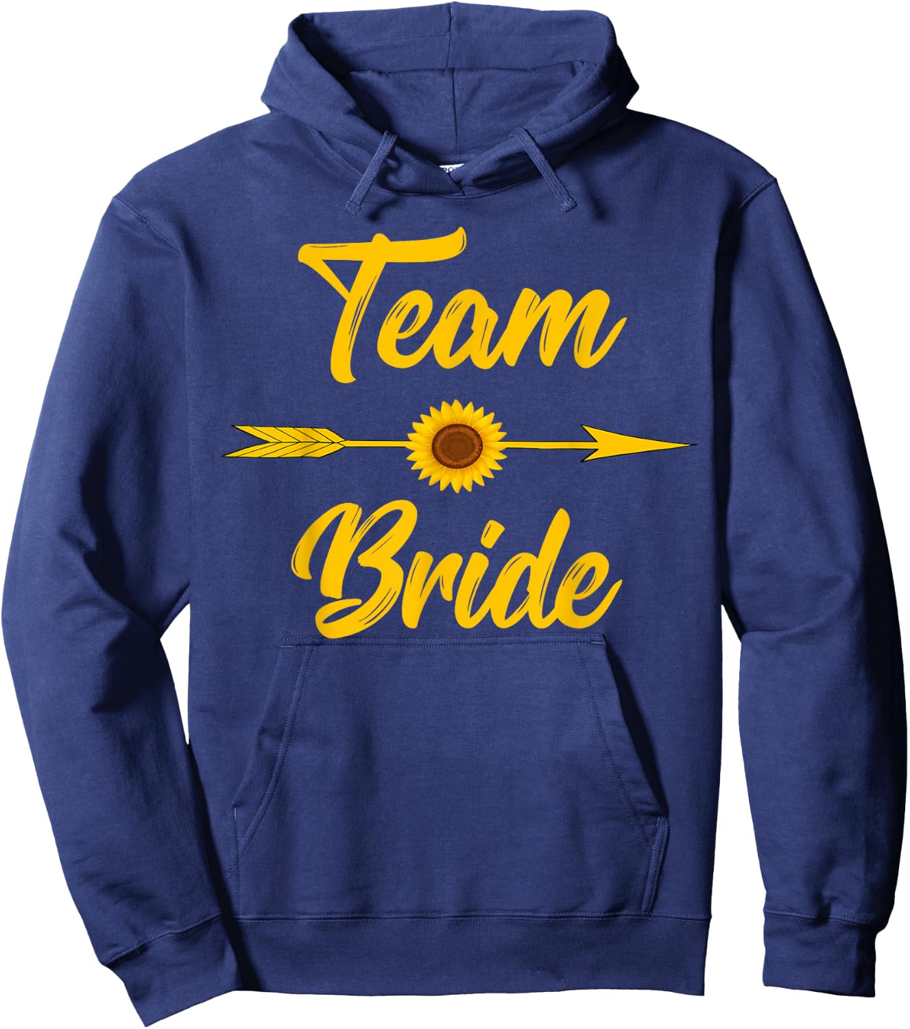 Team Bride Bachelorette Bridal Party Sunflower Floral Gift Hoodie - Hoodie | Navy