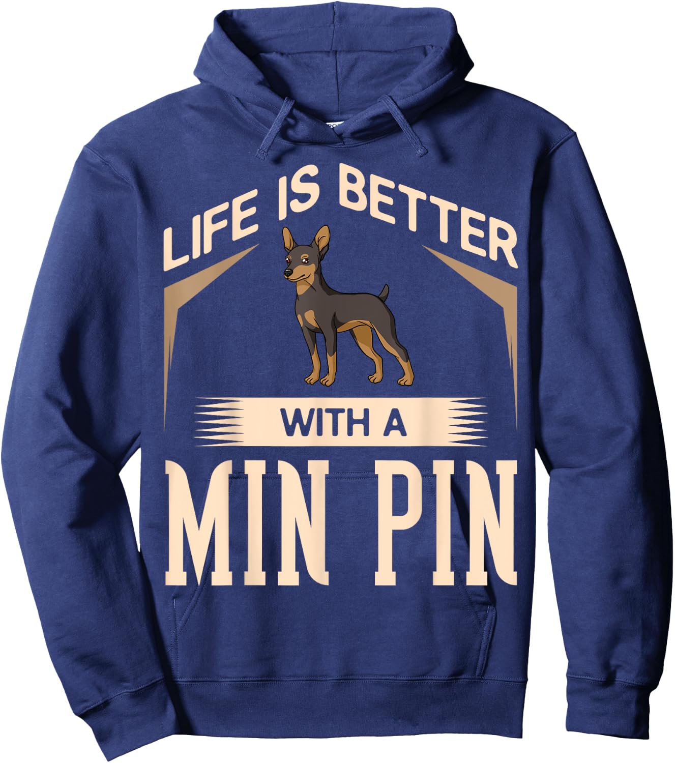 Miniature Pinscher Dog Puppies Owner Lover Hoodie - Hoodie | Navy