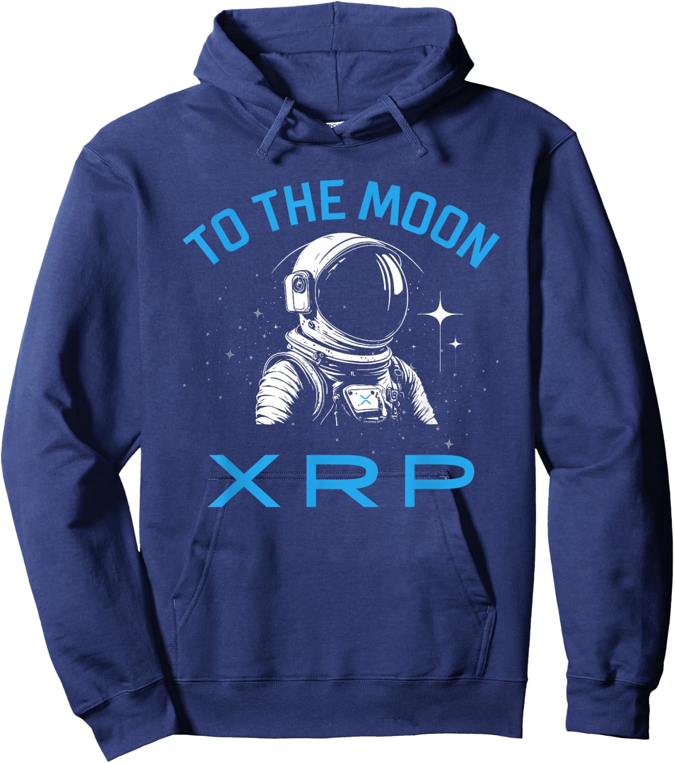 XRP to the Moon Crypto Merchandise Astronaut Hoodie - Hoodie | Navy