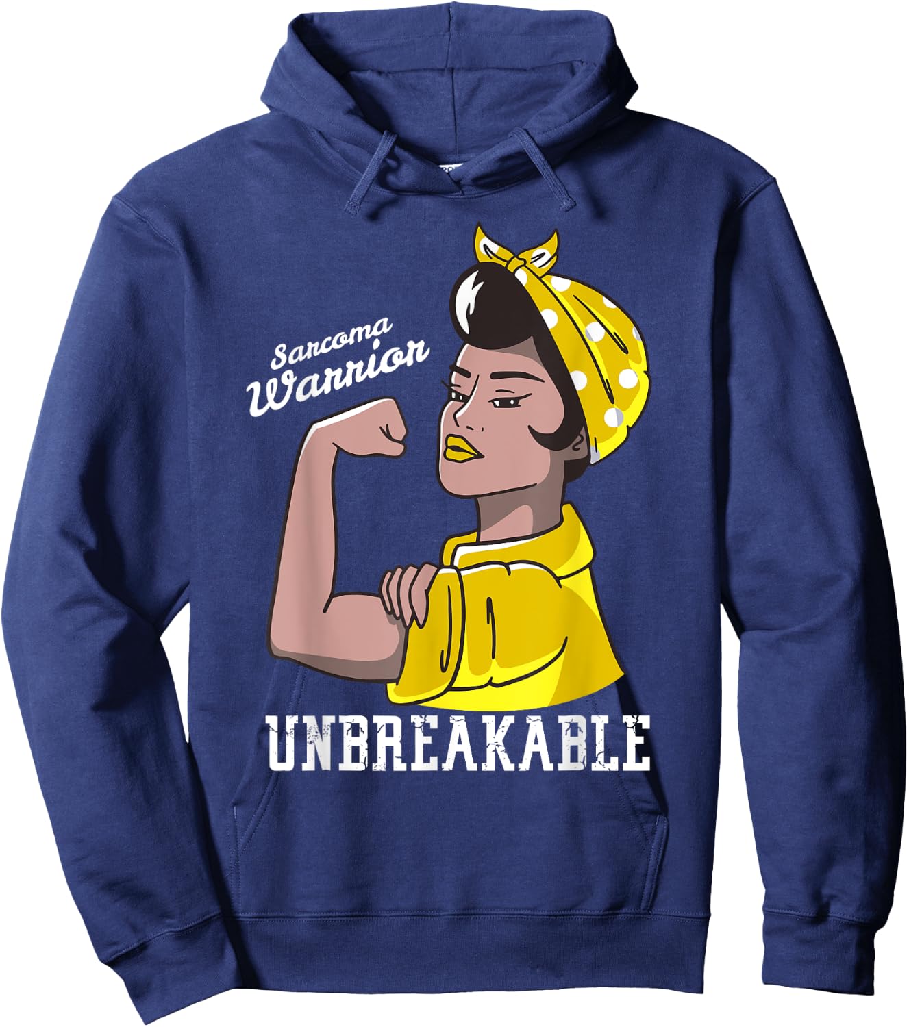 Sarcoma Awareness Month Woman Unbreakable Mother Hoodie - Hoodie | Navy