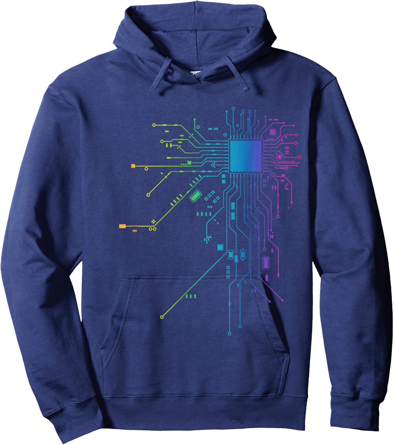PCB Board Layout CPU Core Computer Geek Admin Nerd Hoodie - Hoodie | Navy
