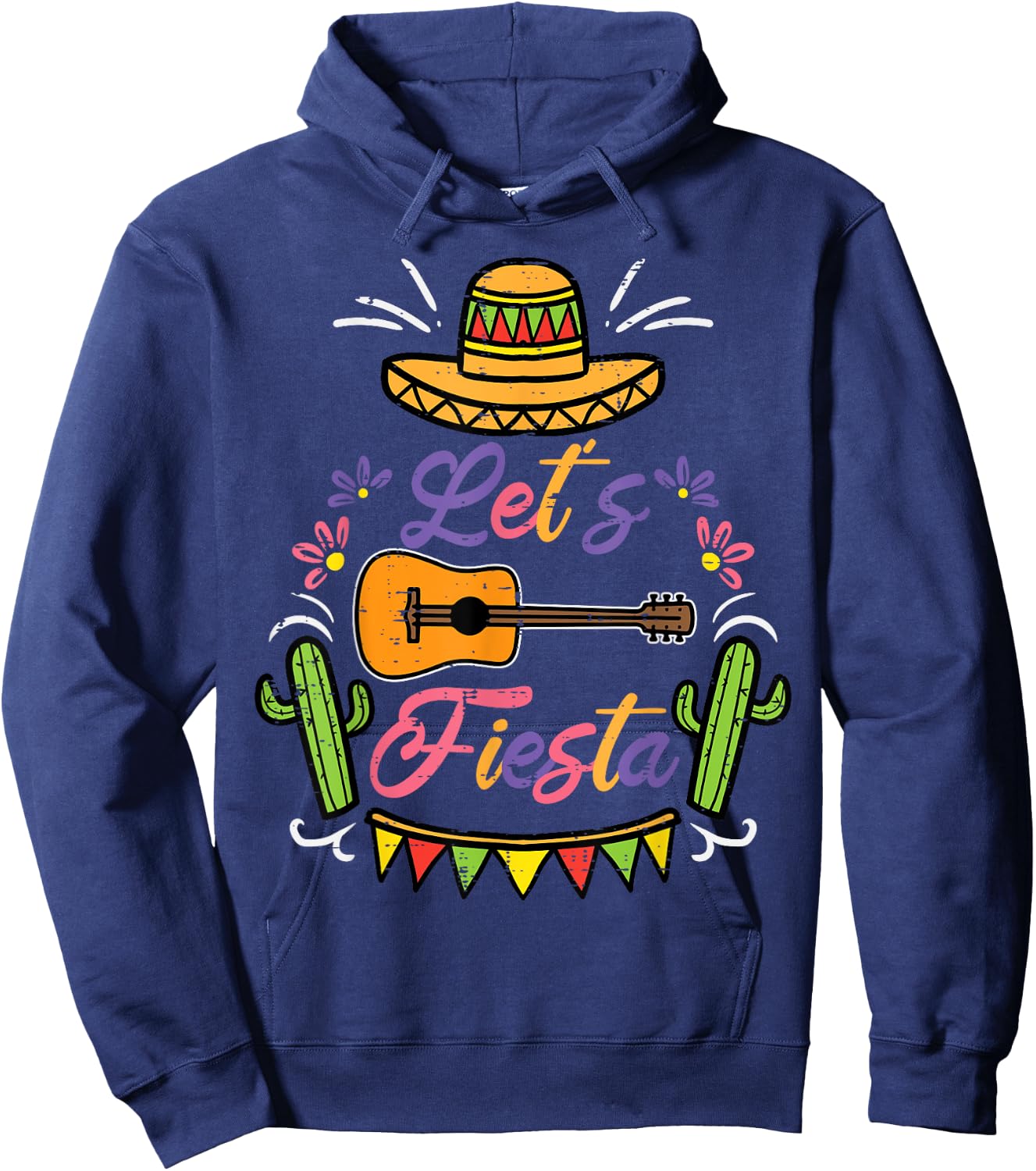 Let's Fiesta Cinco De Mayo Mexican Party Men Women Kids Hoodie - Hoodie | Navy