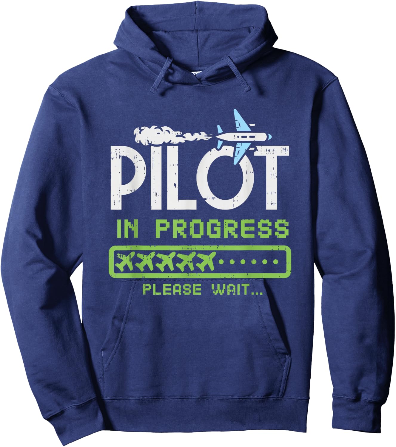 Pilot in Progress, Future Pilot Toy Airplane Lovers Hoodie - Hoodie | Navy