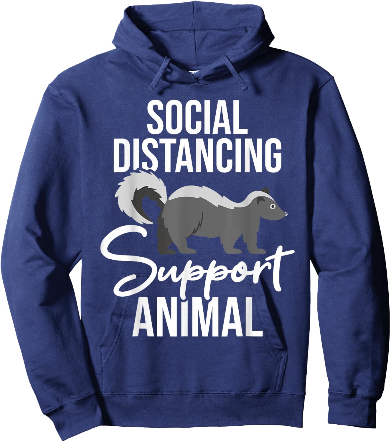 Social Distancing - Skunk Wildlife Lover Zookeeper Zoologist Hoodie - Hoodie | Navy