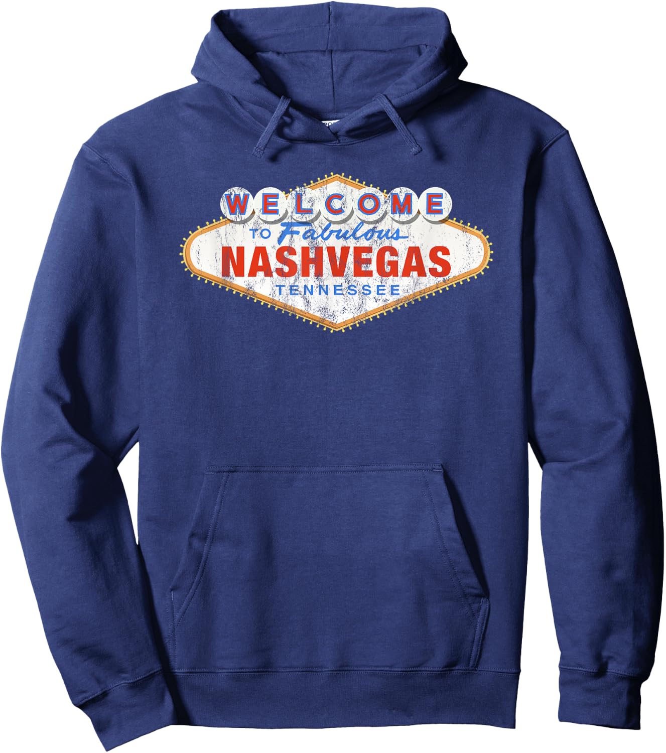Welcome To Nashvegas, Tennessee We Love Nashville Hoodie - Hoodie | Navy