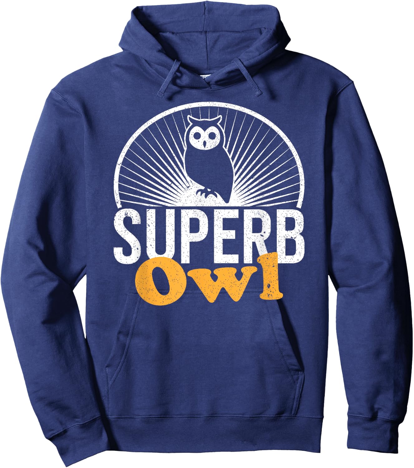 Superb Owl, Dad Joke, Pun, Funny Owl Hoodie - Hoodie | Navy