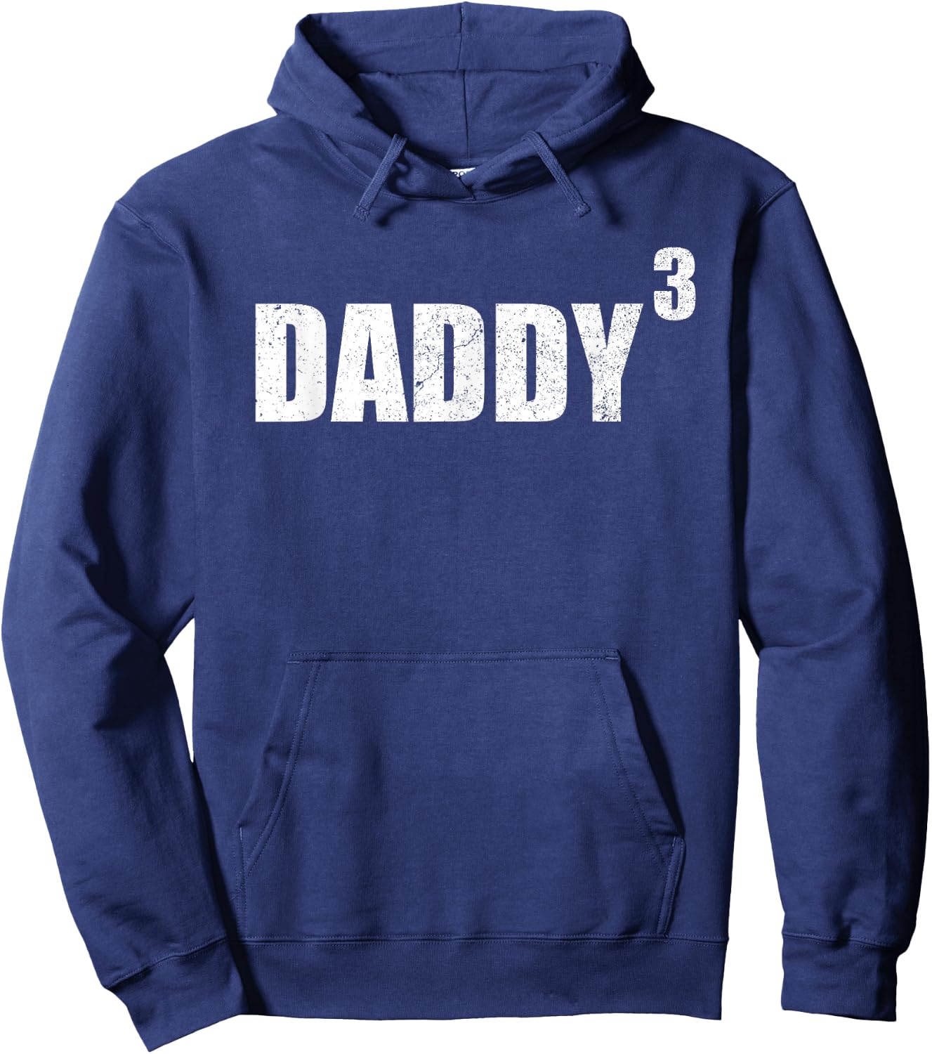 Daddy Cubed Shirt Thired Pregnancy Announcement Shirt 3 Kid Hoodie - Hoodie | Navy