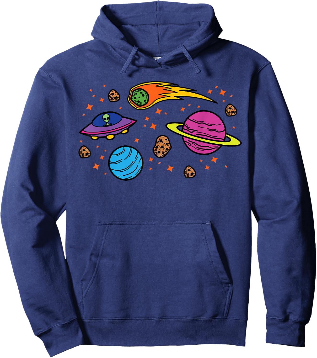 Space Planets Galaxy Universe, Men Women Kids, Funny Space Hoodie - Hoodie | Navy