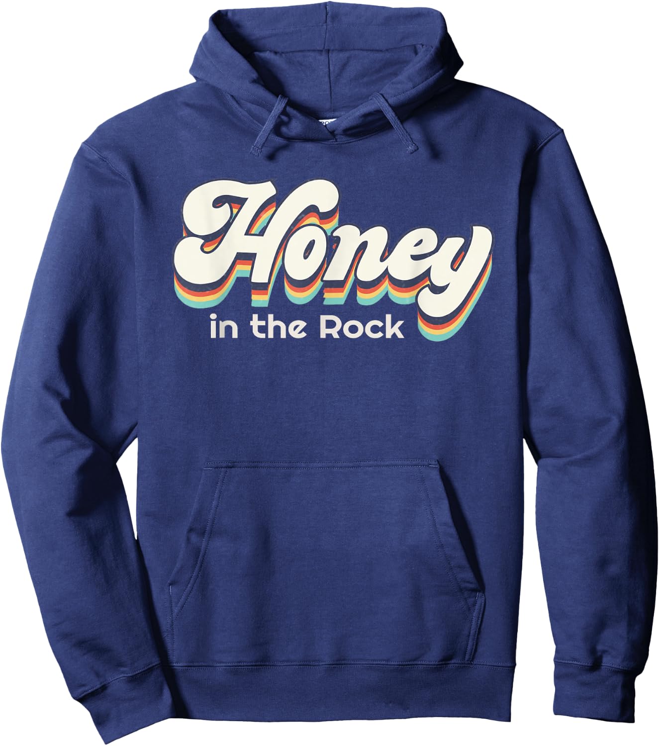 Honey In The Rock Christian Faith Vintage Funny Jesus Hoodie - Hoodie | Navy