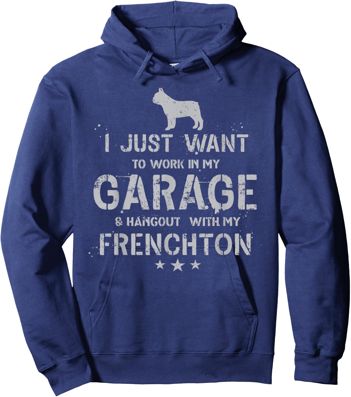 Funny Frenchton Dad Garage Men Hang Hoodie - Hoodie | Navy